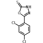 结构式 CAS# 23288-92-8, 5-(2,4-二氯苯基)-1,3,4-恶二唑-2-硫醇