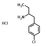 结构式 CAS# 23292-08-2, 1-(4-氯苯基)丁烷-2-胺盐酸盐