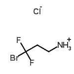 结构式 CAS# 234096-29-8, 3-溴-3,3-二氟-1-丙氯化铵