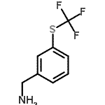 structure of CAS# 234450-33-0, 1-{3-[(Trifluoromethyl)Sulfanyl]Phenyl}Methanamine;[3-(trifluoromethylthio)phenyl]methylamine;1-{3-[(Trifluoromethyl)thio]phenyl}methanamine;3-[(Trifluoromethyl)sulfanyl]benzylamine