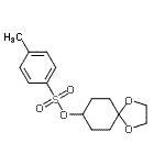 structure of CAS# 23511-05-9, 1,4-Dioxaspiro[4.5]Dec-8-Yl 4-Methylbenzenesulfonate;1,4-Dioxaspiro[4.5]dec-8-yl 4-methylbenzenesulfonate #;1,4-Dioxaspiro[4.5]decan-8-ol, 8-(4-methylbenzenesulfonate);4,4-Ethylenedioxycyclohexyl toluene-p-sulfonate