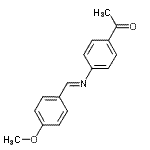 结构式 CAS# 23596-02-3, 1-{4-[(E)-(4-甲氧基苄亚基)氨基]苯基}乙酮