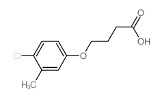 结构式 CAS# 23609-99-6, 4-((4-氯间甲苯基)氧基)-丁酸