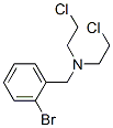 structure of CAS# 2361-57-1, N-[(2-Bromophenyl)Methyl]-2-Chloro-N-(2-Chloroethyl)Ethanamine;(2-Bromobenzyl)-Bis(2-Chloroethyl)Amine;2-Bromo-N,N-Bis(2-Chloroethyl)Benzenemethanamine;Benzylamine, N,N-Bis(2-Chloroethyl)-O-Bromo-