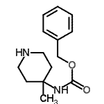 structure of CAS# 236406-15-8, Benzyl (4-Methyl-4-Piperidinyl)Carbamate;4-BENZYLOXYCARBONYLAMINO-4-METHYL-PIPERIDINE;4-Benzyloxycarbonylamino-4-methyl-piperidine hydrochloride;4-Benzyloxycarbonylamio-4-methyl-piperidine