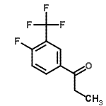 structure of CAS# 239107-27-8, 1-[4-Fluoro-3-(Trifluoromethyl)Phenyl]-1-Propanone;4-Methylumbelliferyl Phosphate;MFCD00061264;ZINC04265250