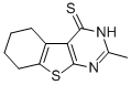 structure of CAS# 23922-04-5, 5,6,7,8-Tetrahydro-2-Methyl-[1]Benzothieno[2,3-d]Pyrimidine-4(3H)-Thione;2-Methyl-5,6,7,8-Tetrahydro-3H-Benzothiopheno[3,2-E]Pyrimidine-4-Thione;Cbdive_015881;Zinc00078231