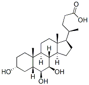 structure of CAS# 2393-59-1, (3a,5b,6b,7b)-3,6,7-Trihydroxy-Cholan-24-oic acid;4-[(3R,5R,6S,7R,10R,13R)-3,6,7-Trihydroxy-10,13-Dimethyl-2,3,4,5,6,7,8,9,11,12,14,15,16,17-Tetradecahydro-1H-Cyclopenta[A]Phenanthren-17-Yl]Valeric Acid;Cholan-24-Oic Acid, 3,6,7-Trihydroxy-, (3Alpha,5Beta,6Beta,7Beta)-