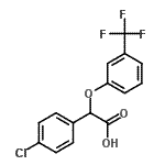 结构式 CAS# 23953-40-4, (4-氯苯基)[3-(三氟甲基)苯氧基]乙酸