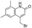 structure of CAS# 23976-55-8, 4-Bromomethyl-6,8-Dimethyl-2(1H)-Quinolone;4-(Bromomethyl)-6,8-Dimethyl-Carbostyril;2(1H)-Quinolinone, 4-(Bromomethyl)-6,8-Dimethyl-;4-Bmdq