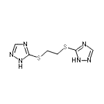 structure of CAS# 23988-58-1, 5,5'-(1,2-Ethanediyldisulfanediyl)Bis(1H-1,2,4-Triazole);1,2-Bis(4H-1,2,4-triazol-3-ylthio)ethane;3-([2-(4H<wbr>-1,2,4-Tr<wbr>iazol-3-y<wbr>lthio)eth<wbr>yl]thio)-<wbr>4H-1,2,4-<wbr>triazole;3-(2-(4H-1,2,4-triazol-3-ylthio)ethylthio)-4H-1,2,4-triazole