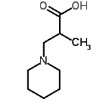 structure of CAS# 24007-12-3, 2-Methyl-3-(1-Piperidinyl)Propanoic Acid;2-methyl-3-(1-piperidinyl)propanoic acid;2-methyl-3-(piperidin-1-yl)propanoic acid;2-methyl-3-piperidin-1-ylpropanoic acid