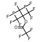 structure of CAS# 24165-10-4, 1,1,1,3,3,3-Hexafluoro-2-(Trifluoromethyl)-2-Propanyl Trifluoroacetate;1,1,1,3,3<wbr>,3-hexafl<wbr>uoro-2-(t<wbr>rifluorom<wbr>ethyl)pro<wbr>pan-2-yl <wbr>2,2,2-tri<wbr>fluoroace<wbr>tate;2,2,2-Tri<wbr>fluoro-1,<wbr>1-bis(tri<wbr>fluoromet<wbr>hyl)ethyl<wbr> 2,2,2-tr<wbr>ifluoroac<wbr>etate;Nonafluoro-tert-butyl trifluoroacetate