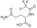 structure of CAS# 2419-34-3, N2-(2,2,2-Trifluoroacetyl)-L-Glutamine;(2S)-5-Amino-5-Oxo-2-[(2,2,2-Trifluoro-1-Oxoethyl)Amino]Pentanoate;(2S)-5-Amino-5-Keto-2-[(2,2,2-Trifluoroacetyl)Amino]Valerate;(2S)-5-Amino-5-Oxo-2-(2,2,2-Trifluoroethanoylamino)Pentanoate