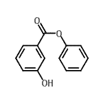 结构式 CAS# 24262-63-3, 苯基3-羟基苯甲酸酯
