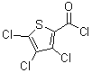 结构式 CAS# 24422-15-9, 3,4,5-三氯-2-噻吩甲酰氯