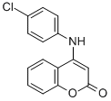 structure of CAS# 24526-89-4, 4-(4-Chloroanilino)-2H-Chromen-2-One;4-[(4-Chlorophenyl)Amino]-2-Chromenone;4-[(4-Chlorophenyl)Amino]Coumarin;1W-0293