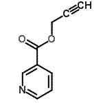 structure of CAS# 24641-06-3, 2-Propyn-1-Yl Nicotinate;MFCD00102322;prop-2-ynyl nicotinate;prop-2-ynyl pyridine-3-carboxylate