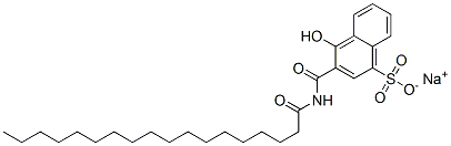 CAS 登录号：2467-29-0， 4-羟基-3-(十八碳酰基氨基甲酰)萘-1-磺酸钠