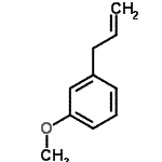 structure of CAS# 24743-14-4, 1-Allyl-3-Methoxybenzene;3-(3-Methoxyphenyl)-1-propene;MFCD06201195;ZINC04268409