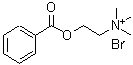 结构式 CAS# 24943-60-0, 2-(苯甲酰氧基)-N,N,N-三甲基乙基溴化铵