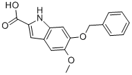 结构式 CAS# 2495-92-3, 5-甲氧基-6-(苯基甲氧基)-1H-吲哚-2-羧酸