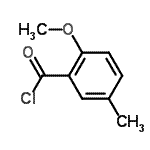 structure of CAS# 25045-35-6, 2-Methoxy-5-Methylbenzoyl Chloride;2-methoxy-5-methylbenzoyl chloride;2-Methoxy-5-methyl-benzoyl chloride