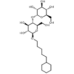 structure of CAS# 250692-65-0, 5-Cyclohexylpentyl 4-O-alpha-D-Glucopyranosyl-beta-D-Glucopyranoside;5-CYCLOHEXYL-1-PENTYL-β-D-MALTOSIDE;5-Cyclohexylpentyl ¦Â-D-maltoside;5-Cyclohe<wbr>xylpentyl<wbr>-4-O-(¦Á-<wbr>D-glucopy<wbr>ranosyl)-<wbr>¦Â-D-gluc<wbr>opyranosi<wbr>de