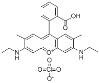 结构式 CAS# 25152-49-2, 9-(2-羧基苯基)-3,6-二(乙基氨基)-2,7-二甲基-呫吨鎓内盐