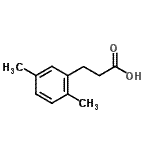 structure of CAS# 25173-75-5, 3-(2,5-Dimethylphenyl)Propanoic Acid;3-(2,5-Dimethylphenyl)propionic acid;MFCD06823972