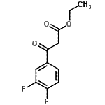 structure of CAS# 252955-07-0, Ethyl 3-(3,4-Difluorophenyl)-3-Oxopropanoate;ester;3-(3,4-Difluorophenyl)-3-oxo-propionic acid ethyl;3-(3,4-Difluorophenyl)-3-oxo-propionic acid ethyl ester