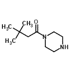 结构式 CAS# 253175-46-1, 3,3-二甲基-1-(1-哌嗪基)-1-丁酮
