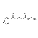 structure of CAS# 25370-47-2, Ethyl 5-Oxo-5-(4-Pyridinyl)Pentanoate;Ethyl 5-oxo-5-(4-pyridyl)valerate;MFCD01320359
