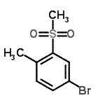 structure of CAS# 254887-17-7, 4-Bromo-1-Methyl-2-(Methylsulfonyl)Benzene;4-Bromo-1-methyl-2-(methylsulphonyl)benzene;4-Bromo-2-(methylsulfonyl)toluene;4-Bromo-2-(methylsulphonyl)toluene
