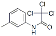 structure of CAS# 2563-96-4, 2,2,2-Trichloro-N-(3-Methylphenyl)Acetamide;2,2,2-Trichloro-N-(3-Methylphenyl)Ethanamide;Acetamide, 2,2,2-Trichloro-N-(3-Methylphenyl)- (9Ci);Nsc 190637
