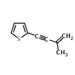 CAS#: 256371-75-2， 2-(3-Methyl-3-Buten-1-Yn-1-Yl)Thiophene