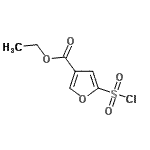 结构式 CAS# 256373-91-8, 乙基5-(氯磺酰基)-3-糠酸酯
