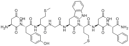 structure of CAS# 25679-24-7, 2-Desulfo-Cholecystokinin-8(Swine);(3S,6S)-3-Amino-6-[[(2S)-2-[[2-[[(2S)-2-[[(2S)-2-[[(2S)-2-[[(2S)-2-Hydrazino-3-Phenyl-Propanoyl]Amino]-4-Hydroxy-4-Oxo-Butanoyl]Amino]-4-Methylsulfanyl-Butanoyl]Amino]-3-(1H-Indol-3-Yl)Propanoyl]Amino]Acetyl]Amino]-4-Methylsulfanyl-Butanoyl]Amino]-7-(4-Hydroxyphenyl)-4,5-Dioxo-Heptanoic Acid;(3S,6S)-3-Amino-6-[[(2S)-2-[[2-[[(2S)-2-[[(2S)-2-[[(2S)-2-[[(2S)-2-Hydrazino-1-Oxo-3-Phenylpropyl]Amino]-4-Hydroxy-1,4-Dioxobutyl]Amino]-4-(Methylthio)-1-Oxobutyl]Amino]-3-(1H-Indol-3-Yl)-1-Oxopropyl]Amino]-1-Oxoethyl]Amino]-4-(Methylthio)-1-Oxobutyl]Amino]-7-(4-Hydroxyphenyl)-4,5-Dioxoheptanoic Acid;(3S,6S)-3-Amino-6-[[(2S)-2-[[2-[[(2S)-2-[[(2S)-2-[[(2S)-2-[[(2S)-2-Hydrazino-3-Phenyl-Propanoyl]Amino]-4-Hydroxy-4-Keto-Butanoyl]Amino]-4-(Methylthio)Butanoyl]Amino]-3-(1H-Indol-3-Yl)Propanoyl]Amino]Acetyl]Amino]-4-(Methylthio)Butanoyl]Amino]-7-(4-Hydroxyphenyl)-4,5-Diketo-Enanthic Acid