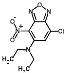structure of CAS# 257932-06-2, 7-Chloro-N,N-Diethyl-4-Nitro-2,1,3-Benzoxadiazol-5-Amine;(7-chloro-4-nitrobenzo[c]1,2,5-oxadiazol-5-yl)diethylamine;2,1,3-BENZOXADIAZOL-5-AMINE,7-CHLORO-N,N-DIETHYL-4-NITRO-;7-Chloro-5-(N,N-diethylamino)-4-nitrobenzofurazan