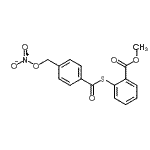 structure of CAS# 258278-64-7, Methyl 2-({4-[(Nitrooxy)Methyl]Benzoyl}Sulfanyl)Benzoate;SE 175;S2189_SIGMA