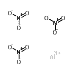 structure of CAS# 25838-59-9, Aluminium Trinitrate;Aluminum nitrate;Aluminum nitrate [UN1438]  [Oxidizer];Aluminum(111) nitrate (1:3)