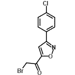 structure of CAS# 258506-49-9, 2-Bromo-1-[3-(4-Chlorophenyl)-1,2-Oxazol-5-Yl]Ethanone;2-bromo-1-(3-(4-chlorophenyl)isoxazol-5-yl)ethanone;2-Bromo-1<wbr>-(5-chlor<wbr>o-2-metho<wbr>xy-4-meth<wbr>yl-3-nitr<wbr>o-phenyl)<wbr>ethanone;2-BROMO-1-[3-(4-CHLOROPHENYL)-5-ISOXAZOLYL]-1-ETHANONE