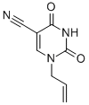 structure of CAS# 25855-27-0, 1-Allyl-2,4-Dioxo-1,2,3,4-Tetrahydro-5-Pyrimidinecarbonitrile;1-Allyl-2,4-Dioxo-Pyrimidine-5-Carbonitrile;1-Allyl-2,4-Dioxo-5-Pyrimidinecarbonitrile;1-Allyl-2,4-Diketo-Pyrimidine-5-Carbonitrile