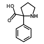 structure of CAS# 25860-44-0, 2-Phenylproline;2-phenylproline;2-phenylpyrrolidine-2-carboxylic acid;2-Phenyl-pyrrolidine-2-carboxylic acid