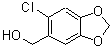 结构式 CAS# 2591-25-5, (6-氯-1,3-苯并二氧戊环-5-基)甲醇