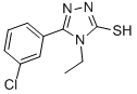structure of CAS# 26028-63-7, 5-(3-Chlorophenyl)-4-Ethyl-4H-1,2,4-Triazole-3-Thiol;Eu-0052071;Bim-0008760.P001;A1948/0081869