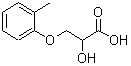 结构式 CAS# 26114-38-5, 2-羟基-3-(2-甲基苯氧基)丙酸