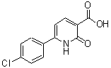 结构式 CAS# 26118-57-0, 6-(4-氯苯基)-2-氧代-1,2-二氢-3-吡啶羧酸
