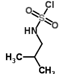 structure of CAS# 26118-68-3, Isobutylsulfamyl chloride;isobutylsulfamoyl chloride