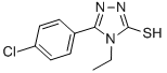 structure of CAS# 26131-64-6, 5-(4-Chlorophenyl)-4-Ethyl-2,4-Dihydro-3H-1,2,4-Triazole-3-Thione;Stock3s-86557;Mls000067634;Smr000115863